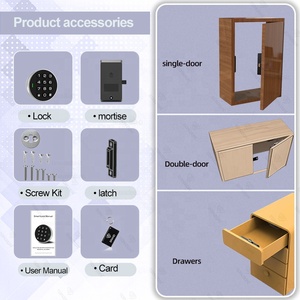 Ngăn kéo kỹ thuật số Keyless Ổ Khóa điện tử phòng tập thể dục tủ khóa Thông tư kết hợp NFC RFID tủ an toàn số khóa Tủ thông minh - Product Image 6