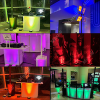 8 projecteurs LED RGBWA+UV IR4 4*12W sans fil DMX avec application et télécommande, sur batterie, pour DJ, scènes et événements
