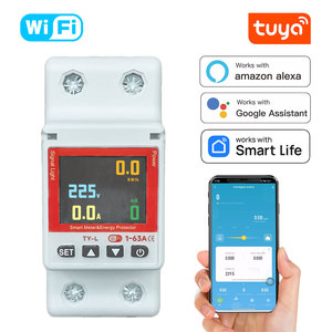 Wifi một pha 2P AC <span class=keywords><strong>Meter</strong></span> PC vật liệu hiện tại hạn chế chức năng thời gian quá áp/bảo vệ điện áp thấp - Product Image 2