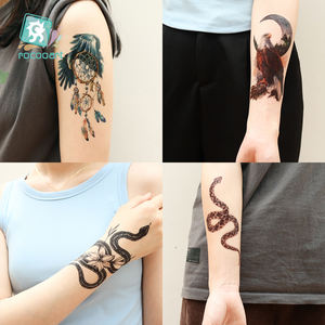 Rocooart – autocollant de <span class=keywords><strong>tatouage</strong></span> pour hommes et femmes, <span class=keywords><strong>bras</strong></span> noir, aigle et <span class=keywords><strong>serpent</strong></span>, Sexy, imperméable, vente en gros - Product Image 3