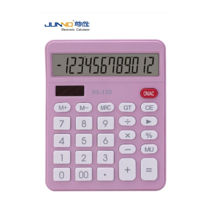 Commerciële 12-Digit Dual Energie Multi-color Calculator Voor Financiën En Banking
