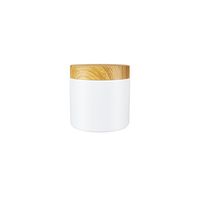 Vente Chaude Pot en Plastique 100ml 200ml 250ml 150ml 500ml avec Couvercle en Bois, Récipient Transparent Vide pour Crème Cosmétique Visage et Poudre