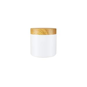 Vente Chaude <span class=keywords><strong>Pot</strong></span> en Plastique 100ml 200ml 250ml 150ml 500ml avec Couvercle en Bois, Récipient Transparent Vide pour Crème Cosmétique Visage et Poudre - Product Image 4