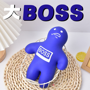 Divertido y Relajante Juguete Antiestrés de Goma Suave TPR con Forma de Personaje Boss Azul Extra Grande, Pelota para Apretar de TPR - Product Image 5