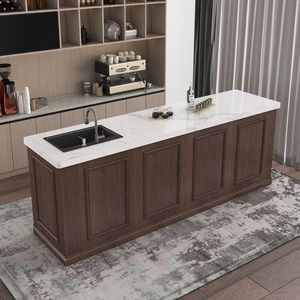 Mostrador de Recepción Personalizable de Venta Directa de Fábrica para Cafeterías y Floristerías, Diseño de Mesa Isla - Product Image 4