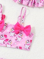 Ensemble de maillot de bain pour filles, imprimé licorne rose, mignon et amusant, incontournable, profitez du plaisir de la piscine