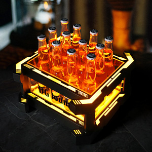 Led Illuminated Ice Bucket Rectangle Plastic Modern Design For Party Beverage Tub With 24 Bottle Capacity - Product Image 1