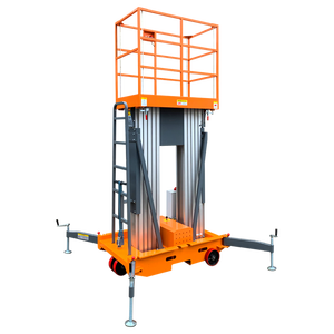 12 미터 이중 기둥 공중 작업 플랫폼 소형 전기 유압 등반 사다리 알루미늄 합금 이동식 리프트 - Product Image 1
