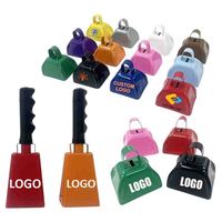 Cloche à vache en métal de haute qualité de 4 pouces pour événements, idéale pour les fêtes scolaires, les jeux sportifs et comme accessoire sonore.
