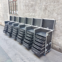kkmark Boîte de travail robuste personnalisée à 5 tiroirs avec pieds pliables, station de travail ultra-robuste, flight case