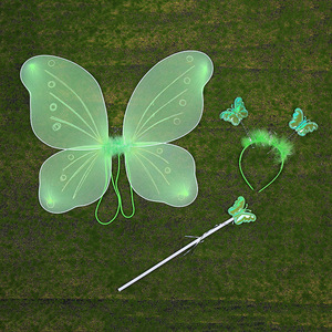 YIWU Factory Party Wonder Fairy puntelli di Halloween bambina Glitter angelo ala <span class=keywords><strong>per</strong></span> bambini farfalla fata ala Costume bambini - Product Image 2