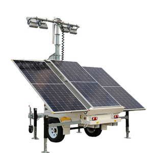 Lámpara LED Solar Híbrida de Mástil Alto con Clasificación IP65, Ángulo de Haz de 360°, RGB 5000K Luz Diurna para Iluminación Minera en Invierno - Product Image 1