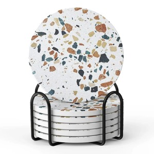 Juego de posavasos de medio mármol y medio madera personalizados, diseño Industrial de lujo, taza acogedora para beber, alfombrilla de Mesa para el hogar y la cocina - Product Image 3