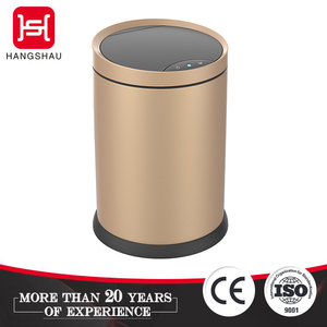 Hangshau <span class=keywords><strong>6L</strong></span> cảm biến thép không gỉ Thùng rác Bin thả hộ gia đình Thùng rác với rác Bộ sưu tập các tính năng - Product Image 4