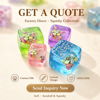 Jouet Squishy Personnalisé OEM Thème Océan, Vente en Gros, Étoile de Mer en TPR, Balle Anti-Stress Scintillante, Fournisseur Distributeur