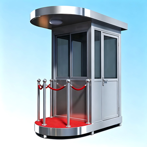 Cabine de sécurité rectangulaire personnalisable, portable et respirante, en structure acier, pour usage intérieur/extérieur, modèle <span class=keywords><strong>Sentry</strong></span> pour parking - Product Image 2