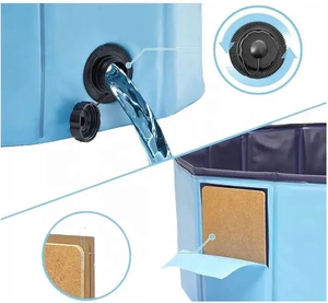 Bassin pliable piscine baignoire Portable pataugeoire pour animaux de compagnie pour l'intérieur extérieur piscine eau <span class=keywords><strong>Pon</strong></span> - Product Image 3