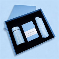 Coffret Cadeau d'Entreprise Promotionnel Hong-Fu : Carnet en PU Gaufré, Parapluie, Gobelet avec Logo Personnalisé – Cadeaux de Bienvenue pour Entreprises