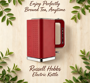 Bouilloire électrique rouge de 1,7 L |   Bouilloire à ébullition rapide 1500W |   220V |   Protection contre l'ébullition à sec |   Acier inoxydable |   Base sans fil pour une utilisation domestique en cuisine - Product Image 1