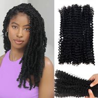 Extensions de tissage de cheveux indiens naturels, couleur naturelle, à brins simples, afro crépus, en vrac, non permanentables, pour tresses