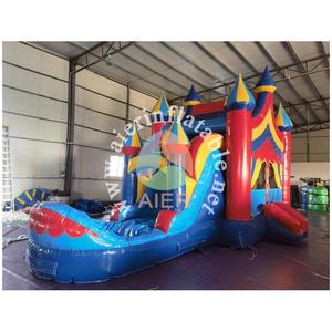 Château gonflable Carnival Castle avec toboggan, château de saut pour enfants avec design multi-tours pour les événements festifs et les jeux - Product Image 2