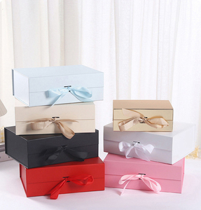 Luxury Foldable Magnetic <b>Boxes</b> Custom Logo Cardboard Box Cosmetics Gift Packaging Paper <b>Boxes</b> with Ribbon Bowknot - Product Image 1