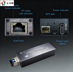 מיקרו מיני 10/100/1000mbps ג 'יגה בייט ethernet sfp ממיר מדיה סיב מופעל USB עבור מחשב נייד ושולחן עבודה - Product Image 3