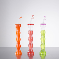 Tasse de jardin en plastique à bulles personnalisée 12oz/16oz pour enfants, bouteille de boisson pour Smoothie avec paille