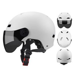 Mũ bảo hiểm xe đạp điện, xe tay ga điện dành cho người lớn và thanh thiếu niên, đạt chứng nhận CE năm 2022, dành cho đường phố đô thị, OEM tùy chỉnh, có kính chắn gió - Product Image 6