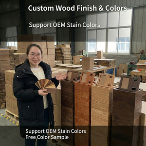 Boîte commémorative personnalisée en bois pour animaux de compagnie avec cadre photo et support de collier, vente en gros, cadeau souvenir pour cendres de chien et chat, directement de l'usine - Product Image 3