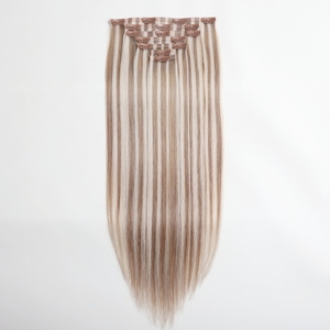 100% 人のレミークリップインヘアエクステンション二重描画最高品質シームレスPUスキンクリップイン生髪中国髪 - Product Image 2