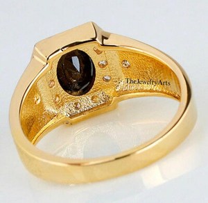 Natural Black <b>Onyx</b> <b>Ring</b> Oval Cut <b>Mens</b> Black Gemstone Sterling Silver Engagement Jewelry <b>Ring</b> - Product Image 1