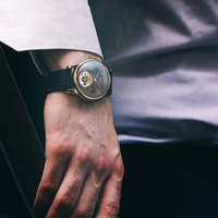 OEM Tourbillon hommes montres marque personnalisée Relojes Hombre mâle manuel montre-bracelet mécanique avec conception de squelette