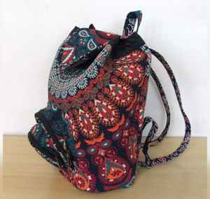 Mochila de Lona de Algodón Hecha a Mano de Primera Calidad con Estampado de Mandala, Bolsa de Viaje, Bolsa Escolar, Bolsas de Almacenamiento, Precio al por Mayor - Product Image 1