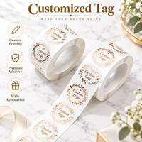 Autocollant personnalisé en papier enduit résistant à la chaleur pour les fêtes, en rouleau, avec diamètre de noyau, pour emballage numérique flexo