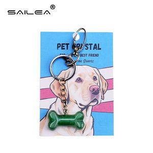 Porte-clés en os de cristal naturel SAILEA, fait à la main, gravé, style animal, forme d'os, <span class=keywords><strong>pierre</strong></span> de cristal de guérison pour la décoration de la maison - Product Image 1