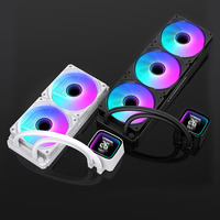 Refroidisseur de processeur liquide ARGB LOVINGCOOL Source Factory OEM avec radiateur 120/240/360 mm, affichage numérique de la température et tête de pompe à effet miroir infini
