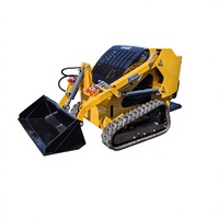 T460 Mini Skid Steer Loader Lebar Bucket 1050mm Jarak Bebas dari Tanah 157mm Compact Track Loader untuk Kebun Buah dan Kebun Anggur