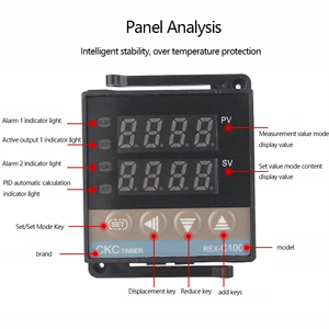 เครื่องควบคุมอุณหภูมิอัจฉริยะแบบดิจิตอลรีเลย์ <span class=keywords><strong>SSR</strong></span> สำหรับอุตสาหกรรม Rex-C100 - Product Image 5
