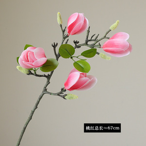 Fleur artificielle de style moderne de haute qualité, branche courte, <span class=keywords><strong>magnolia</strong></span> <span class=keywords><strong>Yulan</strong></span> 3D à 5 têtes, longue durée, pour la fête des Mères et les remises de diplômes - Product Image 6