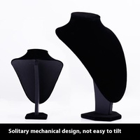 Présentoir à Colliers en Velours Tendance, Mannequin Buste Élégant en Cuir pour Présentation de Bijoux, Organisateur de Rangement pour Colliers