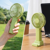 Ventilador de Mano Recargable USB de Plástico con Logotipo Personalizado Ranguo, Impresión UV, 3 Velocidades, Batería de Larga Duración, Portátil, Promocional para Oficina