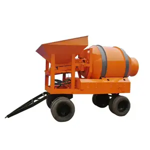 Concrete Mixer With Electric Diesel Motor Heavy Duty Construction Concrete Mixer