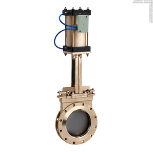 Válvula de Cuchilla Neumática de Hierro Fundido con Brida para Pedidos Urgentes COVNA, Válvula de Cuchilla de 8 Pulgadas, Válvula de Cuchilla para Lodos de Acero Inoxidable - Product Image 3