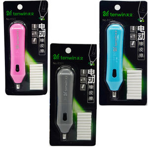 สีฟ้านักเรียนวาดภาพไฮไลท์5มม. Tianwen ไฟฟ้ายางลบปากกาหน่วยโดยใช้แบตเตอรี่ยางลบ - Product Image 2