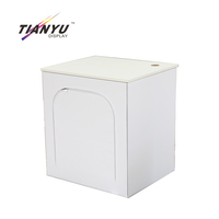 Nouveau stand d'exposition pour salon professionnel, comptoir promotionnel en tissu tendu blanc, solutions d'affichage personnalisées