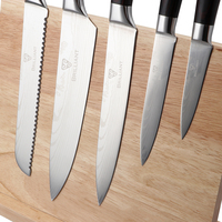 Ensemble de six couteaux de cuisine en acier Damas, couteaux de poche Karambit pour la découpe de viande, accessoire de chef - Durable et écologique