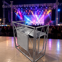 Table de DJ carrée portable, pliable et légère en alliage d'aluminium, certifiée TUV, pour scène et présentation