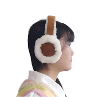 Échantillon de cache-oreilles unisexe chauds et doux en véritable fourrure de mouton, en laine naturelle, pour l'hiver, vente en gros, fourrure de mouton véritable