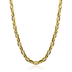 Nouveau Collier Chaîne Grains <span class=keywords><strong>de</strong></span> <span class=keywords><strong>Café</strong></span> en Acier Inoxydable Plaqué <span class=keywords><strong>Or</strong></span> 18K pour Hommes et Femmes, Bijoux Géométriques, Cadeaux - Product Image 1